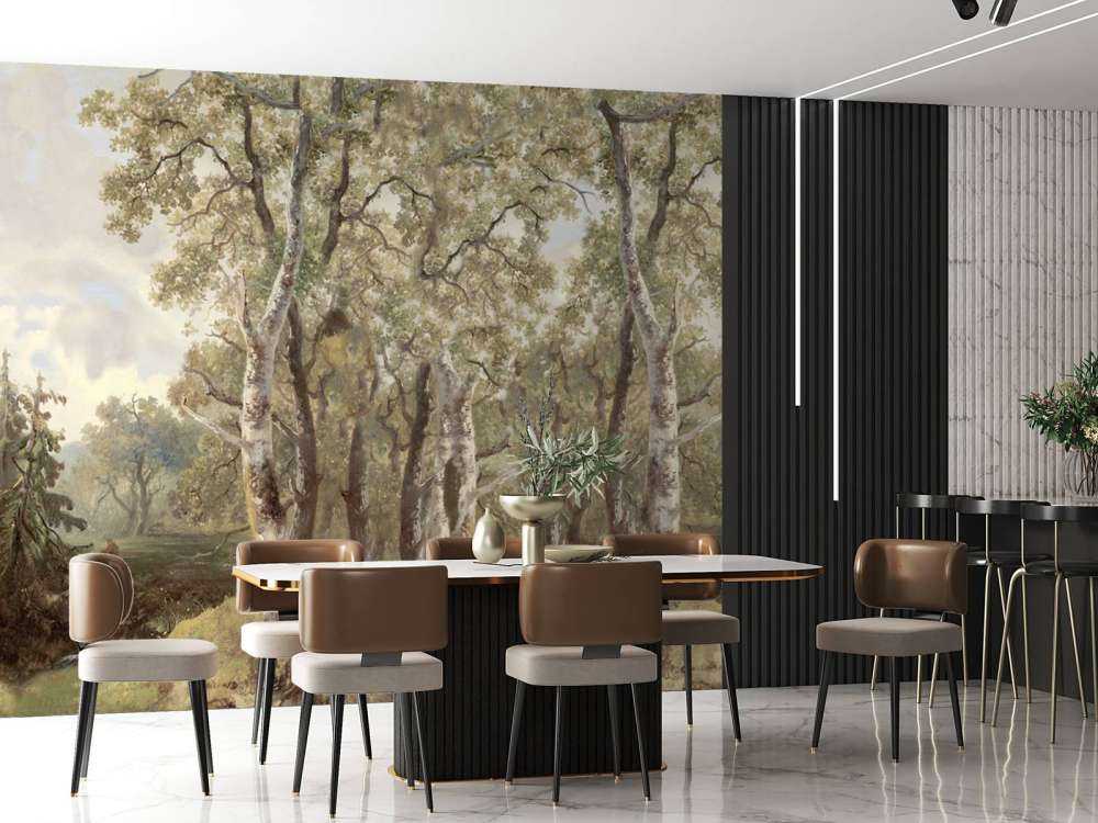 Panorama de Color del Paisaje Forestal