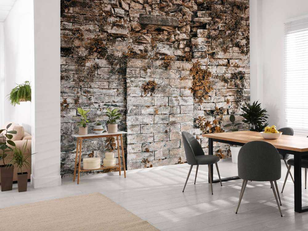 Muro vegetal en otoño