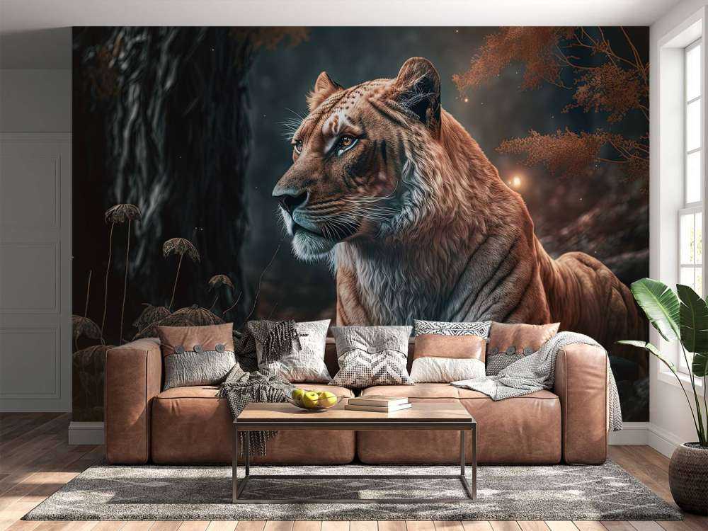 Ilustración de un león