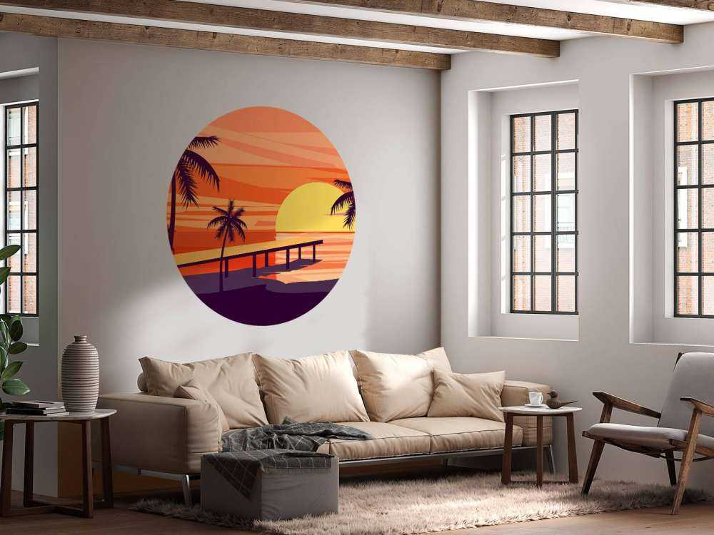 Puesta de sol dibujada