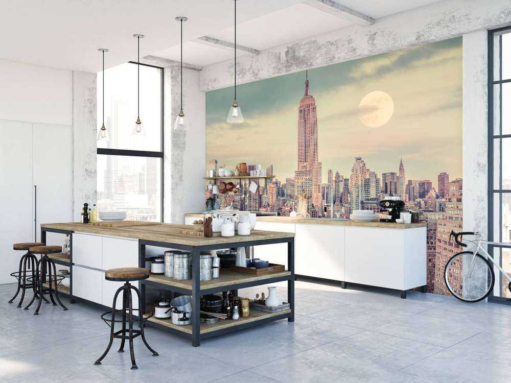 Edificio Empire State con Manhattan