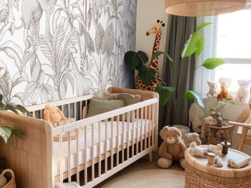 Animales entre las palmeras taupe