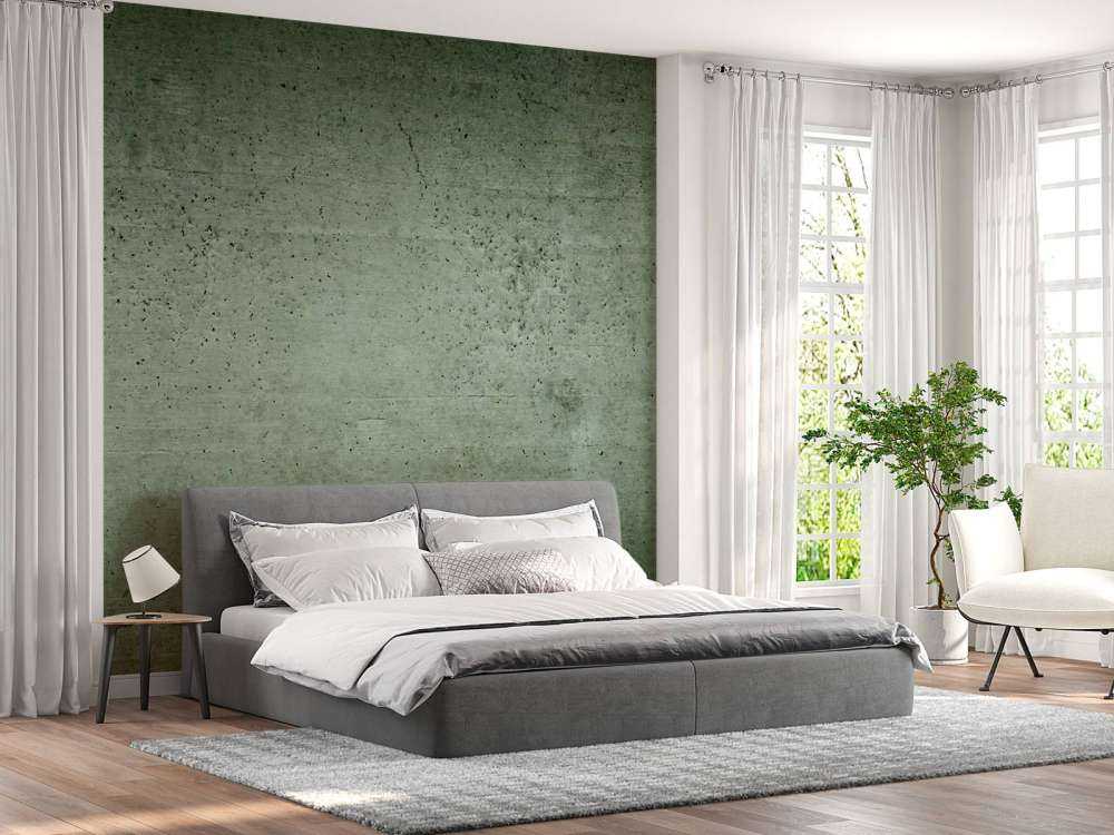 Muro de hormigón verde