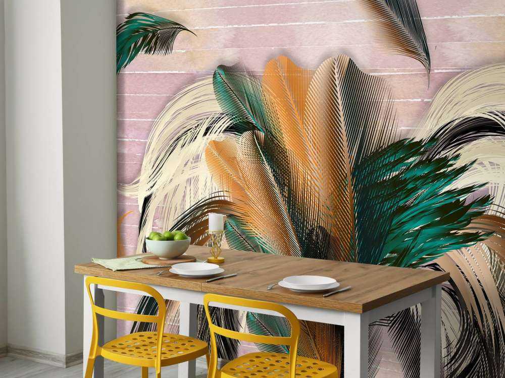 Plumas en forma de flor