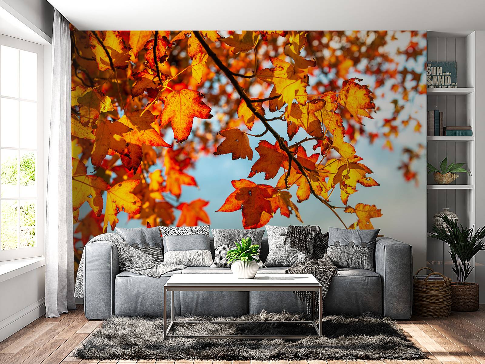 Papel Pintado - Hojas de otoño, image size:1600x1200