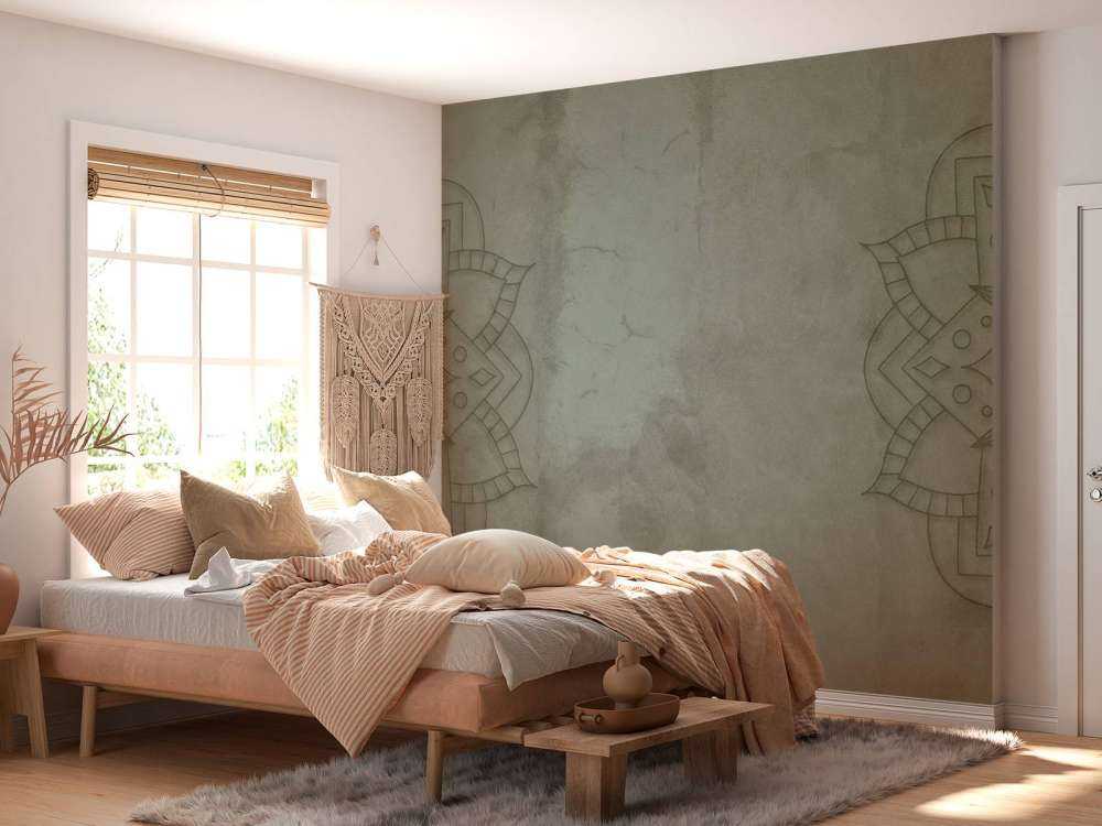 Mandala verde desgastado