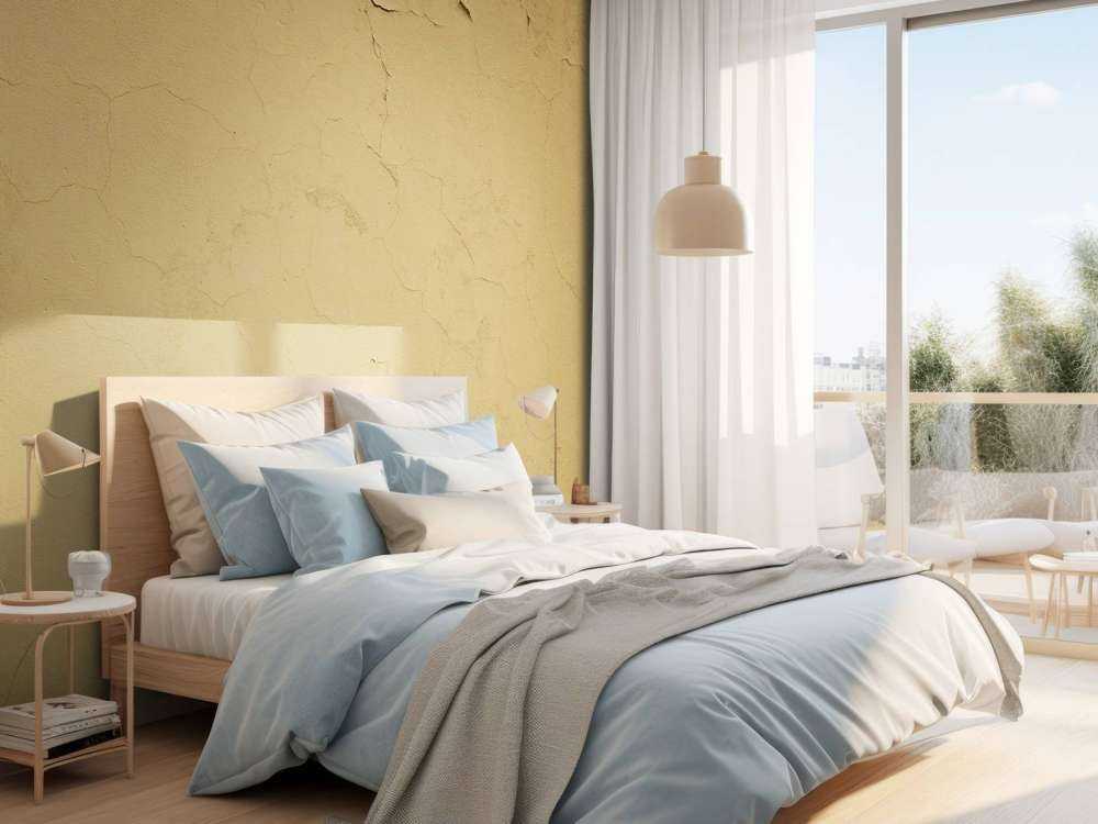 Pared con pintura agrietada