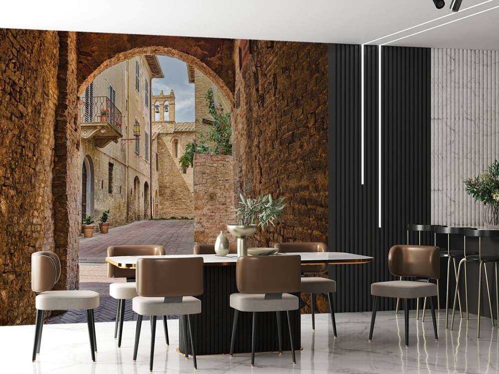 Calle transparente con arco