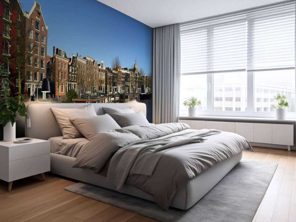 Casas flotantes a lo largo del canal
