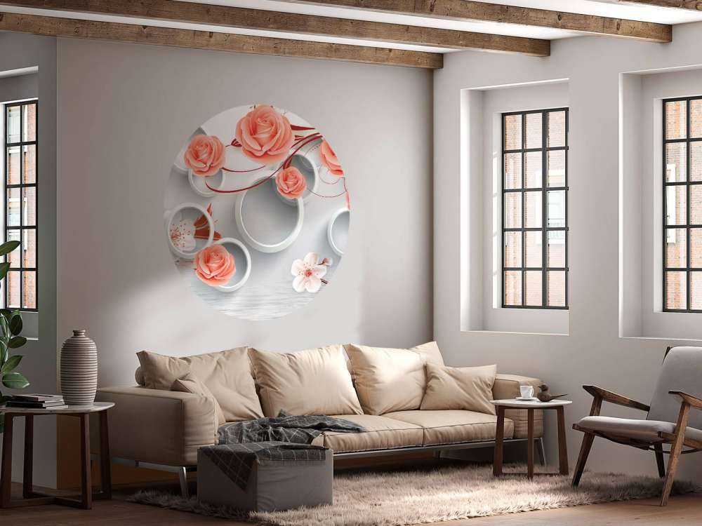 Círculos y flores 3D