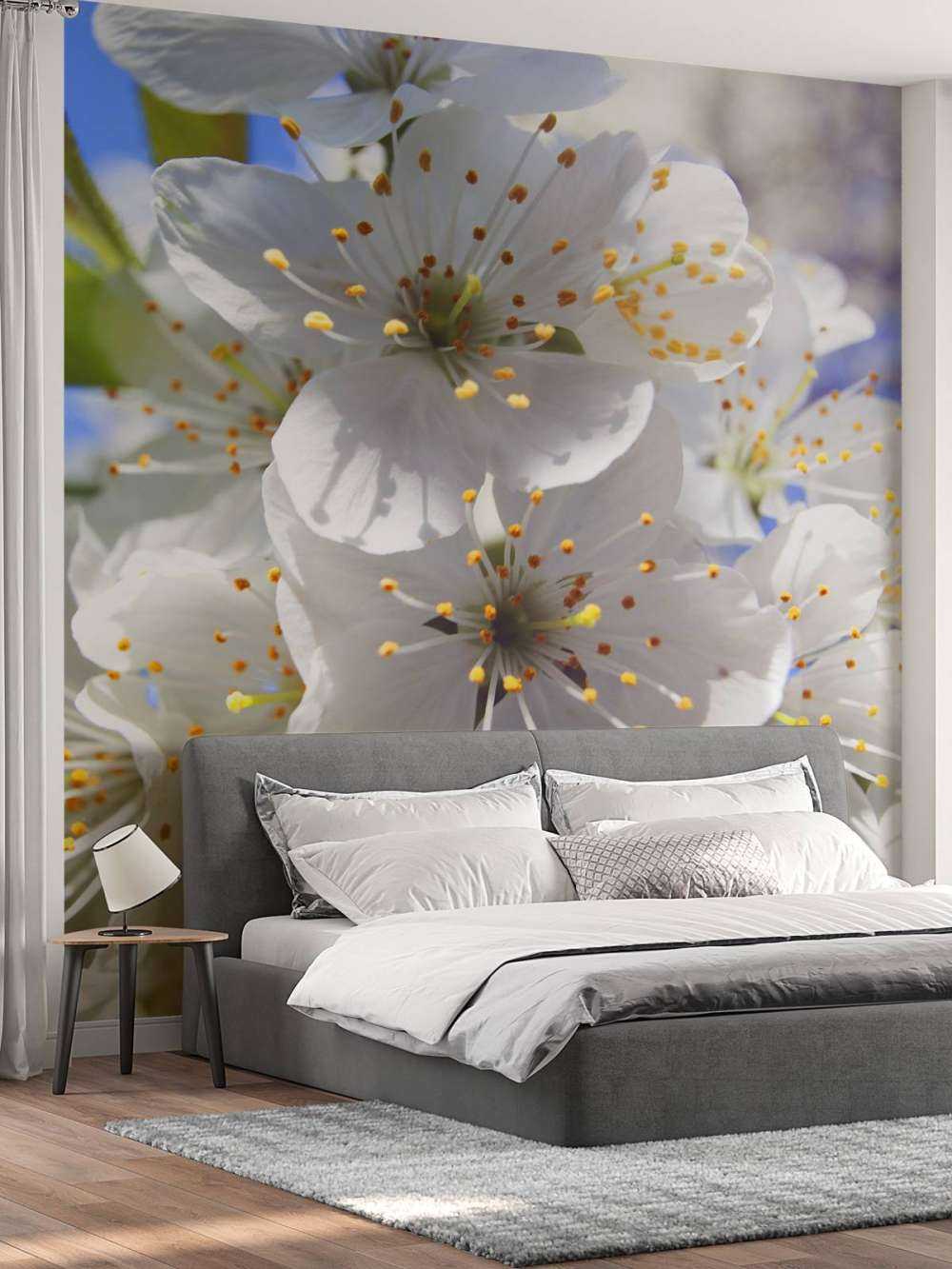 Primer plano de las flores blancas