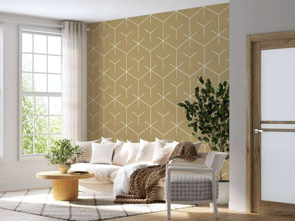 Hexágonos geométricos, oro