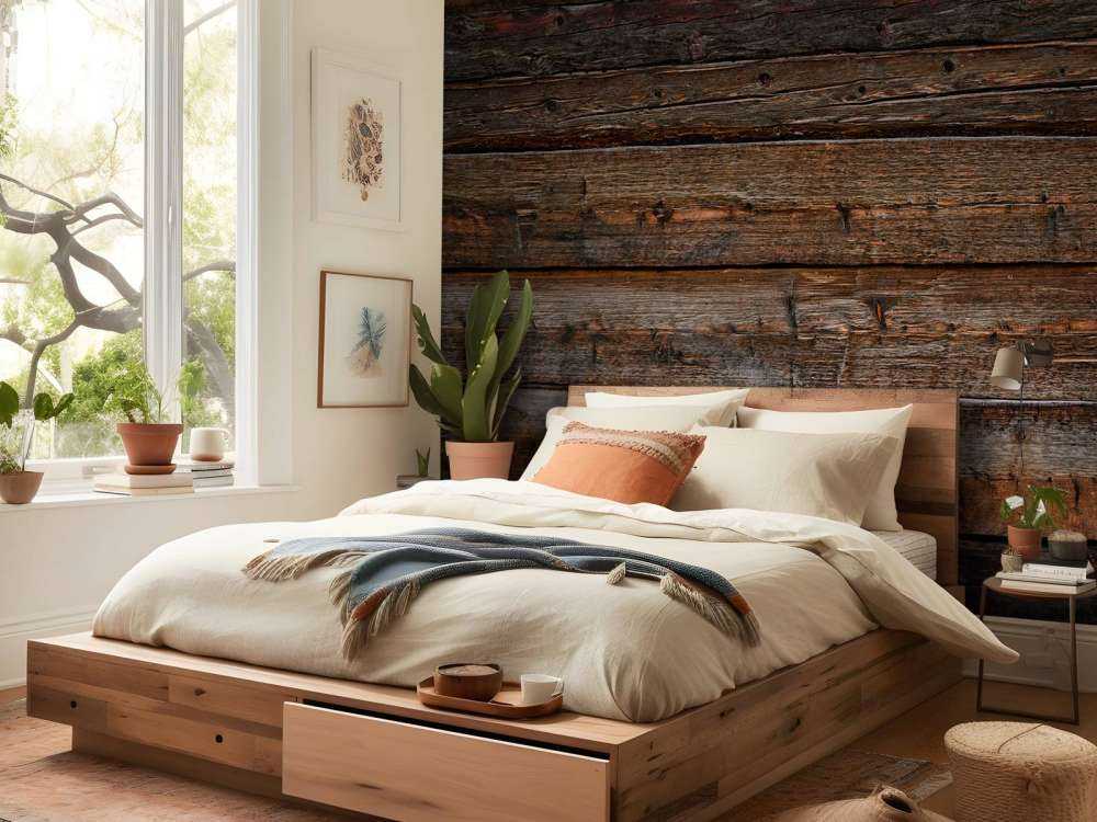 Madera vieja quemada