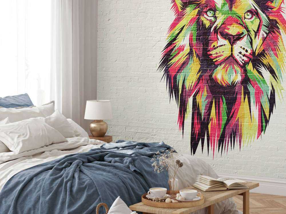 Grafiti de un león