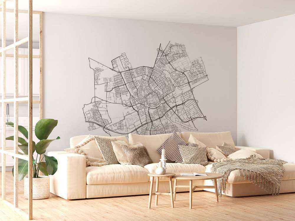 Mapa de Groningen, blanco