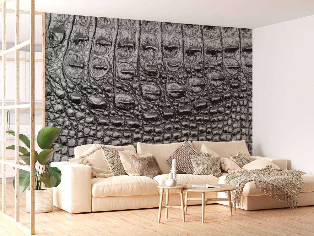 Piel de cocodrilo negra
