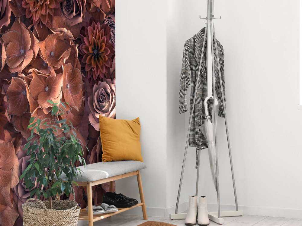 Hortensias, rosas y dalias