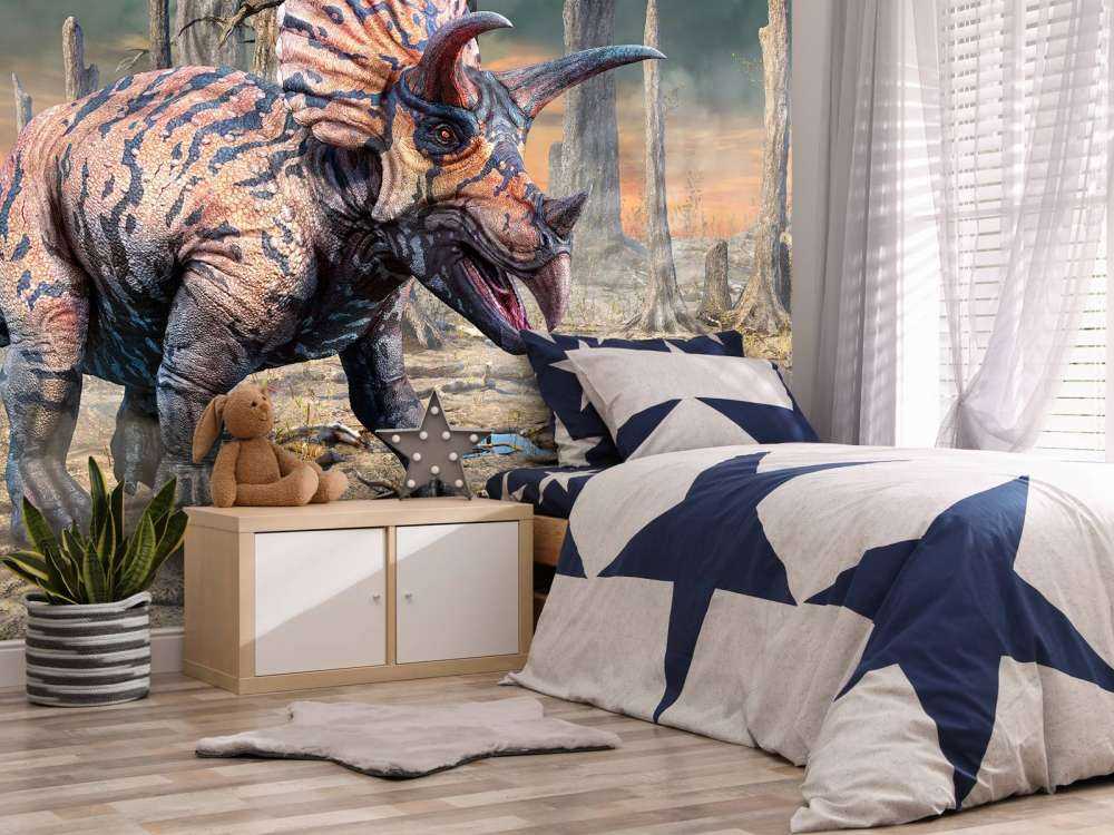 Torosaurus en una zona desierta