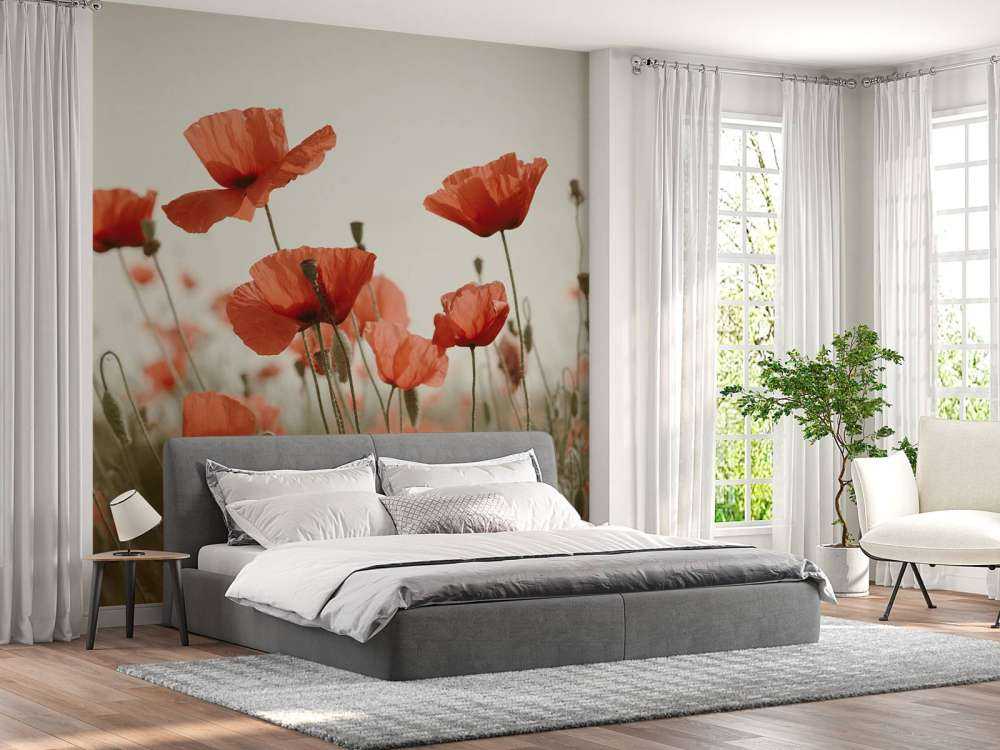 Amapolas en colores vintage