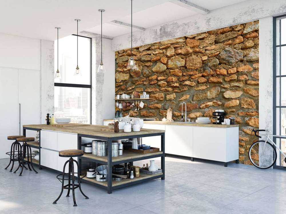 Muro con piedras toscas