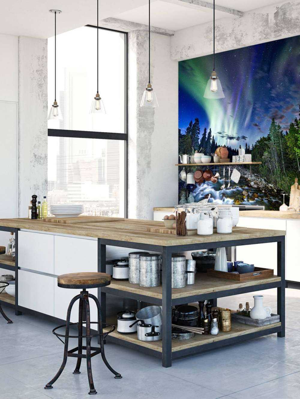 Stream durante la aurora boreal