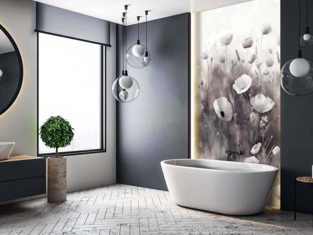 Baile de flores silvestres - negro