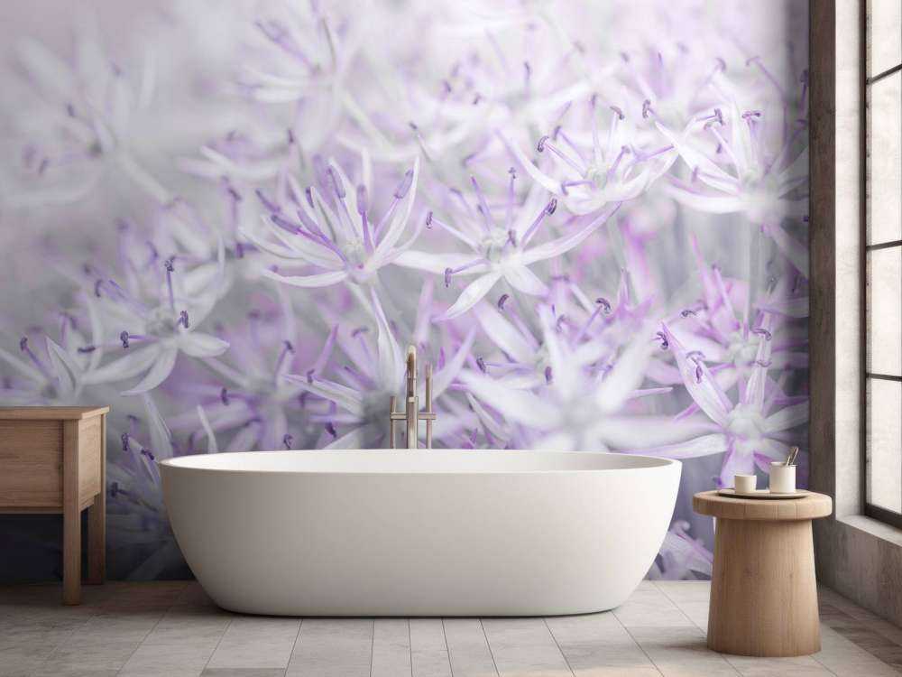 Primer plano de las flores de Allium