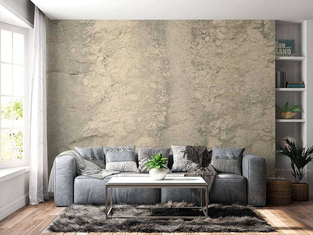 Pared de roca beige
