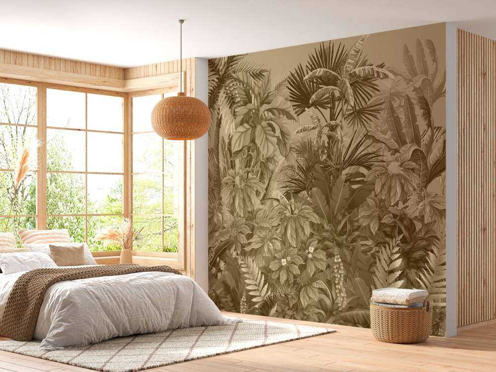 Selva tropical en sepia