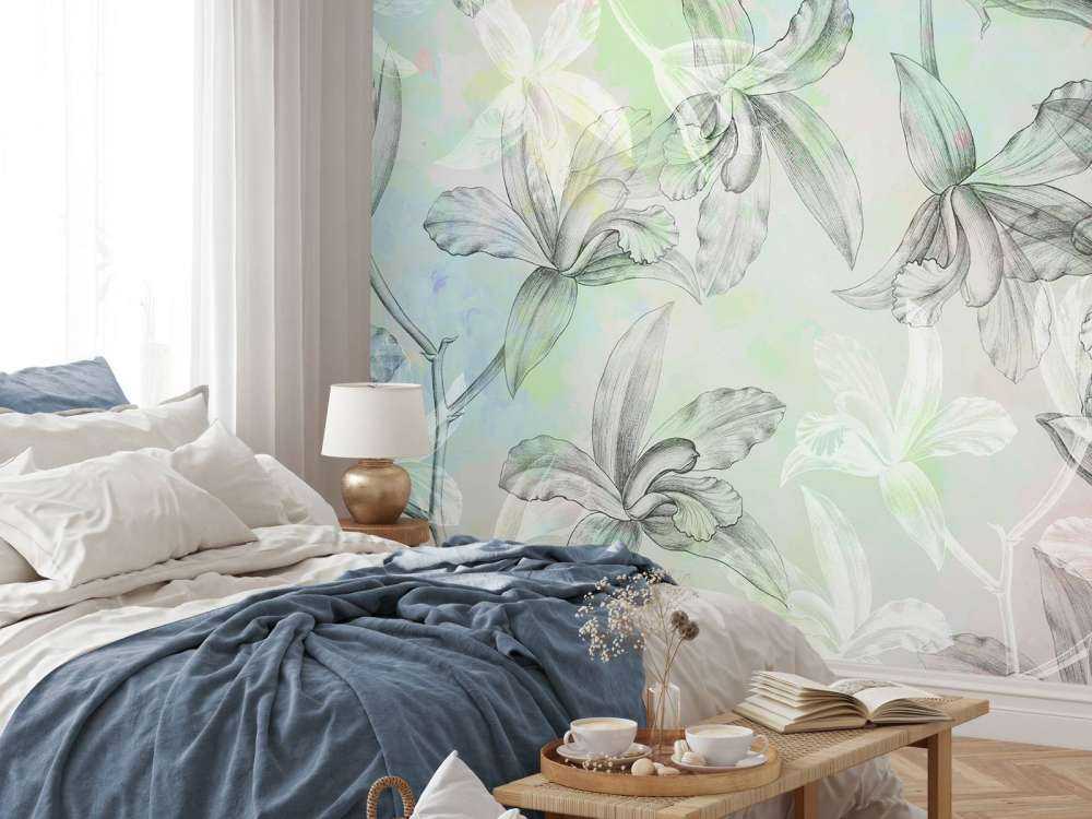 Armonía de Orquídeas en Acuarela