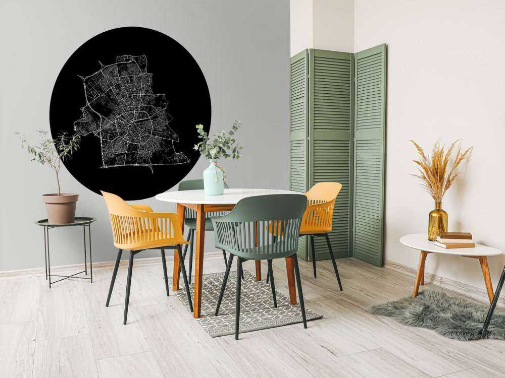 Mapa de Eindhoven, negro