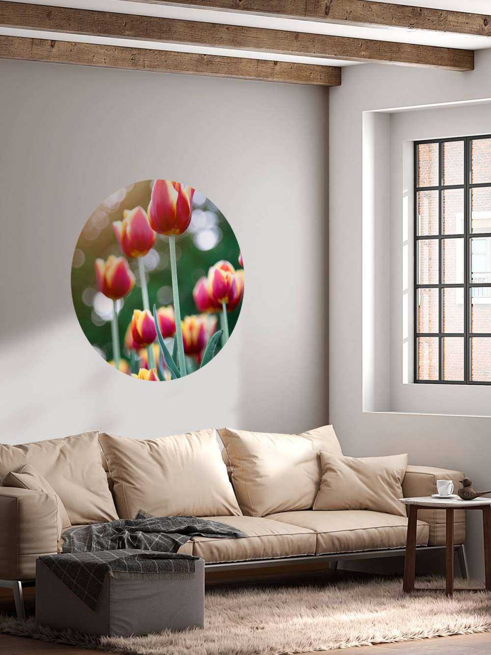 Tulipanes rojos y amarillos