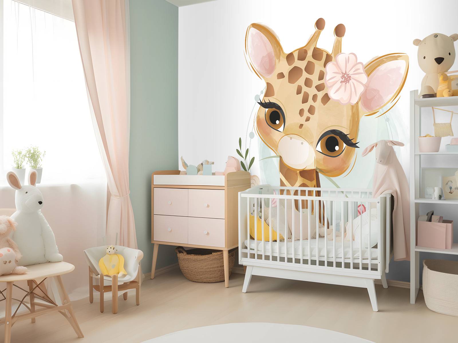 Papel pintado infantil | Ballet de ballenas bajo el agua — Kids Wall, image size:1600x1200