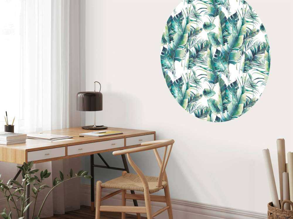 Hojas de palmera pintadas