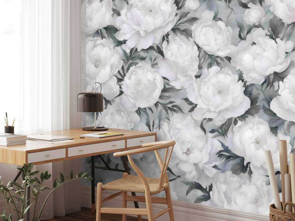 Pared Azul de Peonie