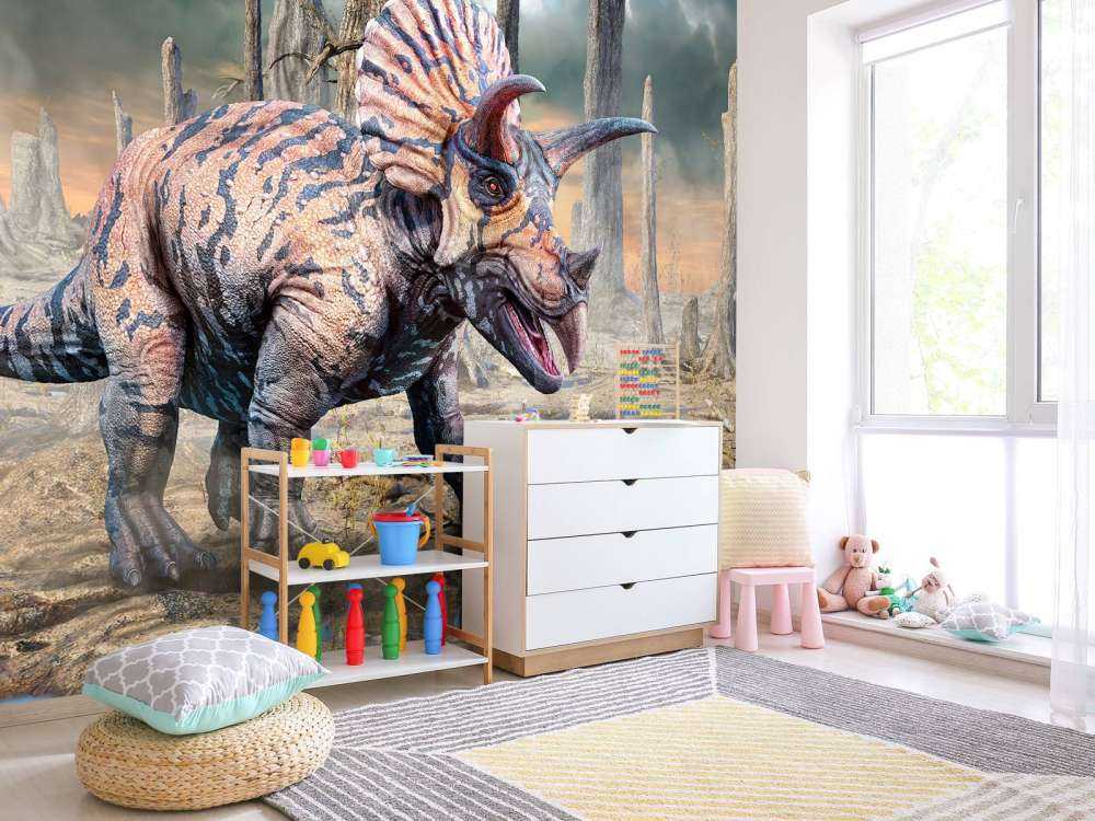 Torosaurus en una zona desierta