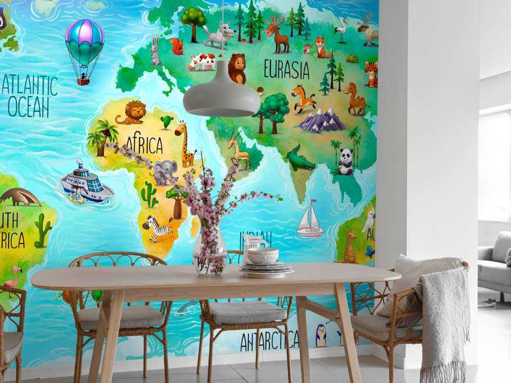 Mapa del mundo para niños