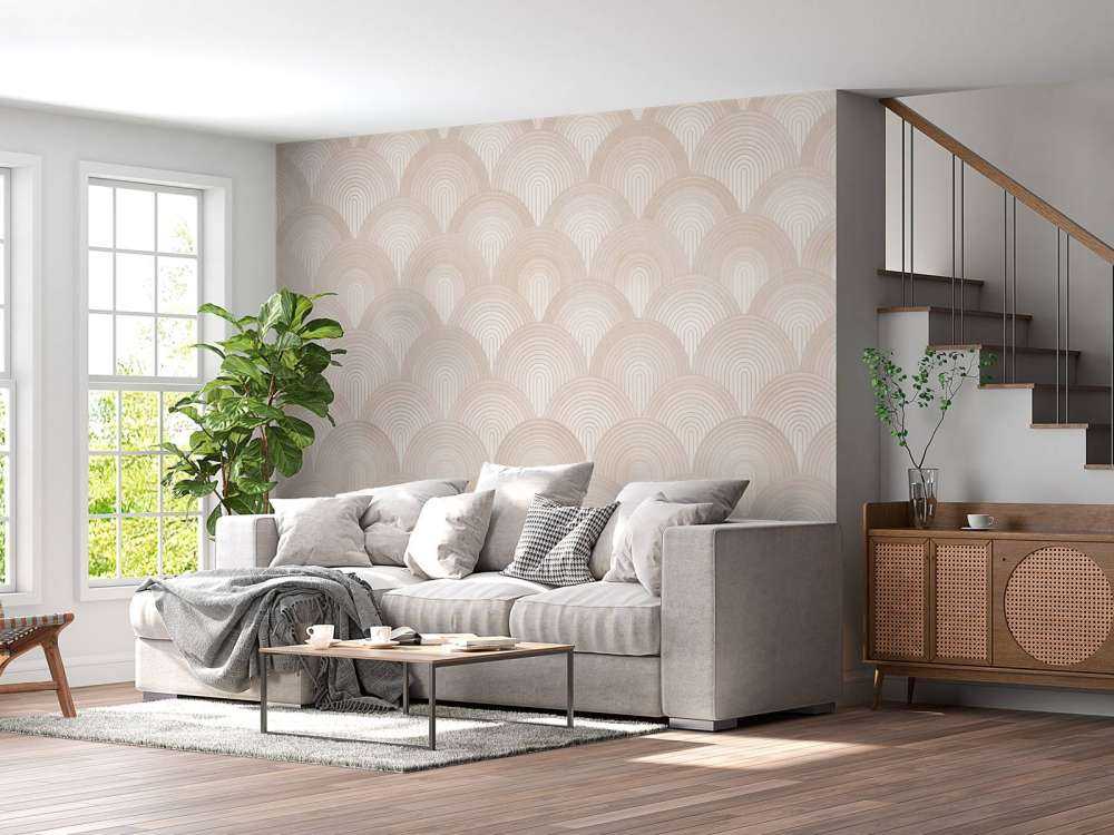 Arcos boho ombre - melocotón pelusa