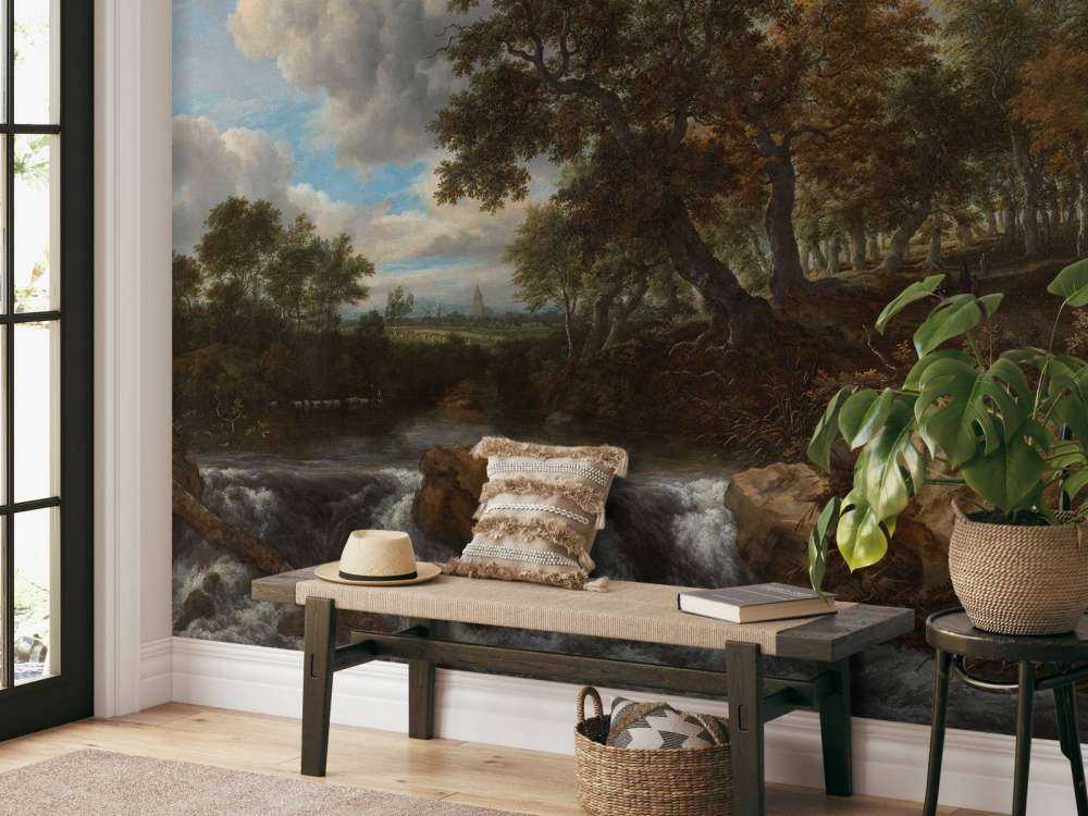 Paisaje con cascada