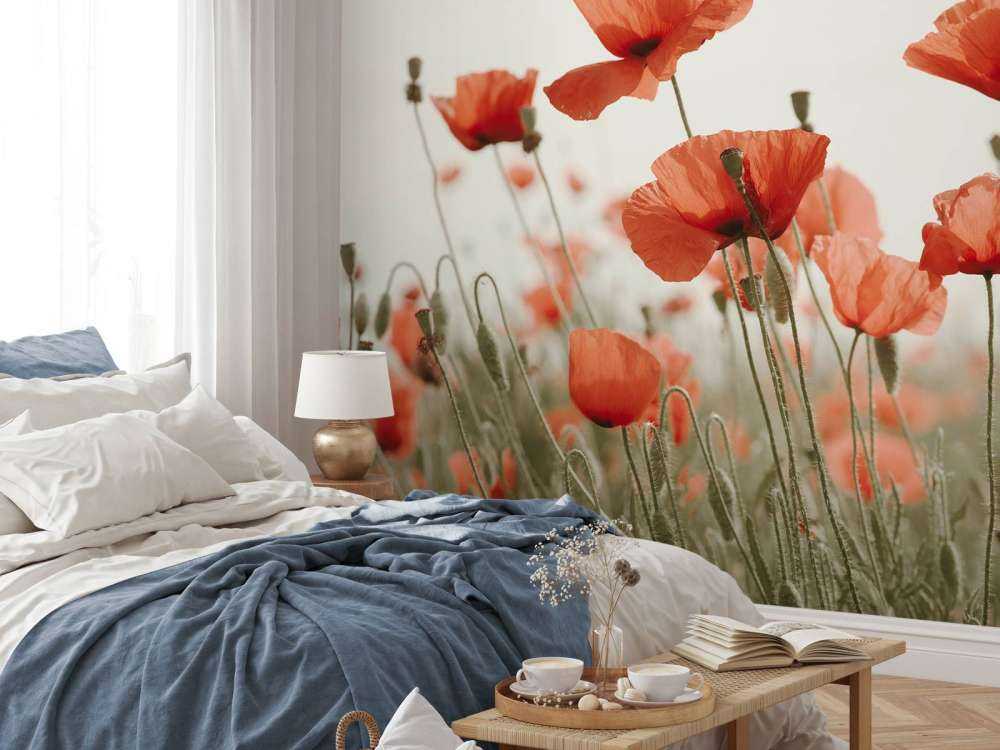 Amapolas en colores vintage