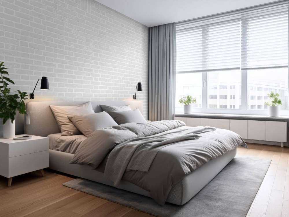 Pared de ladrillos blancos