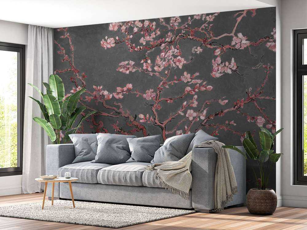 Almendra en Flor con Tono Rojo