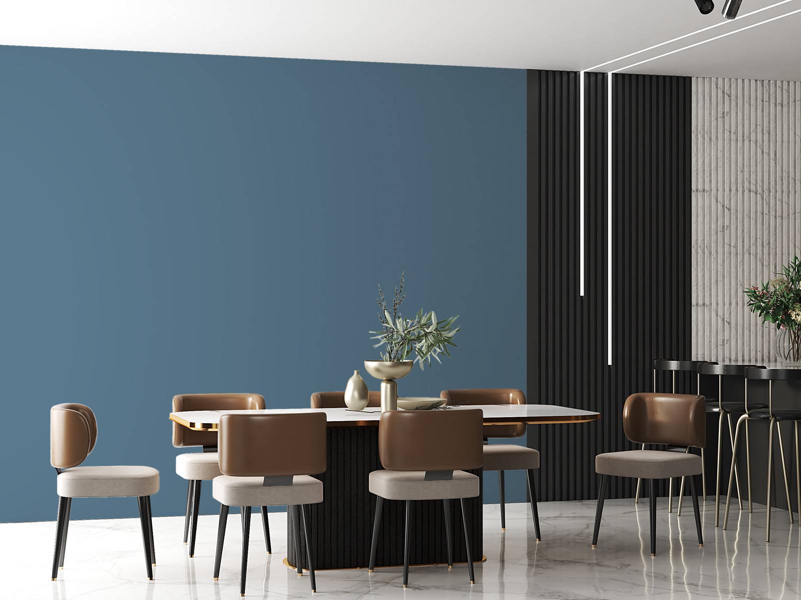 Papel Pintado - Azul pizarra, image size:1600x1200