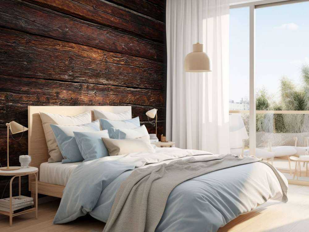 Pared de madera oscura