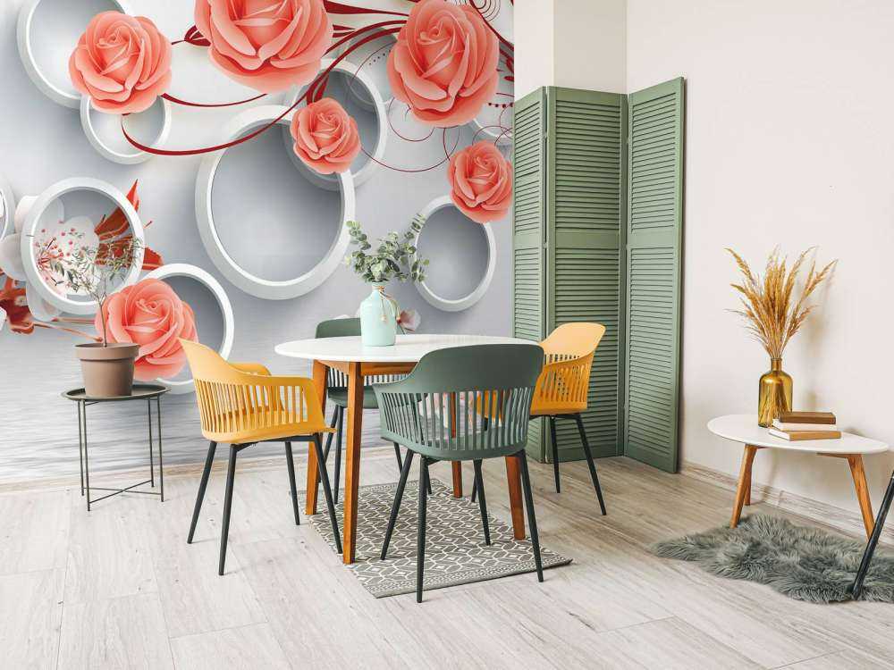 Círculos y flores 3D