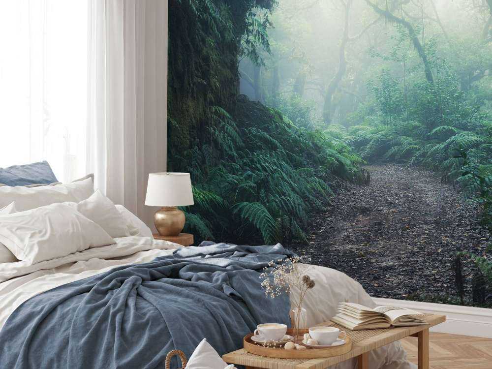 Bosque de niebla verde