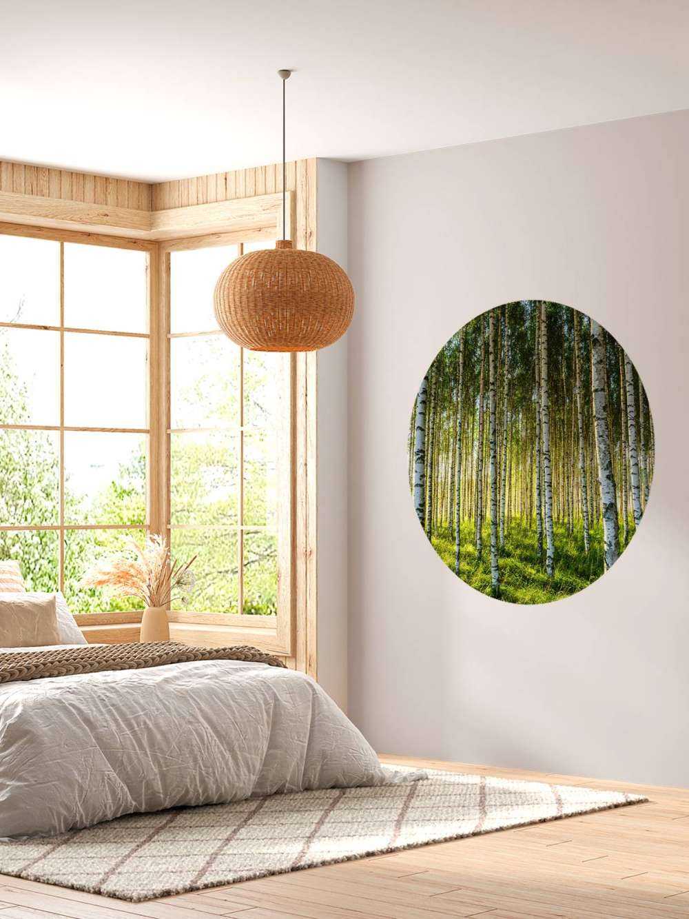 Bosque de abedules de verano