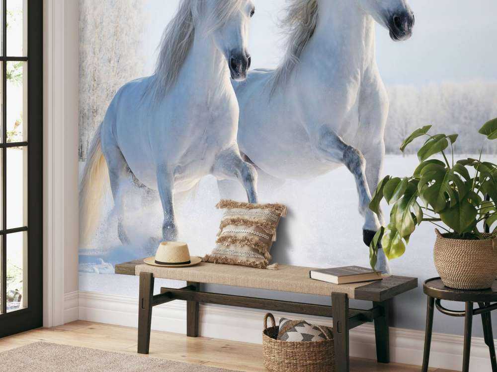Caballos en la nieve