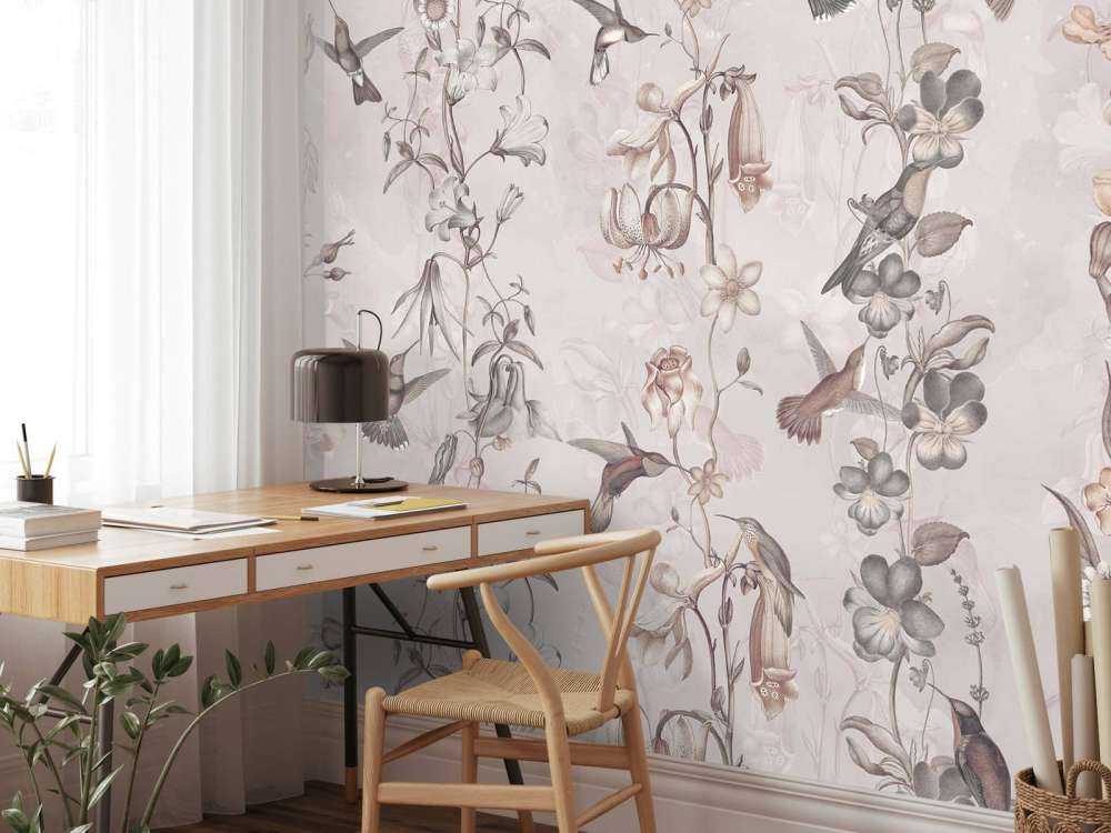 Flores de pradera y jardín amarillo claro