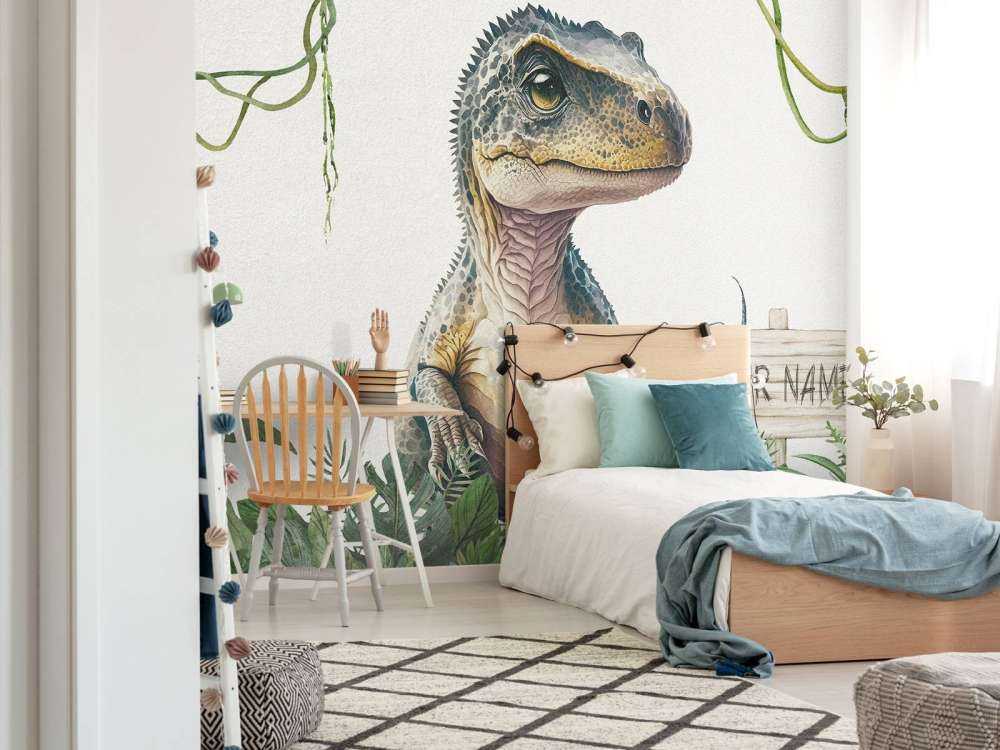 Bebé t-rex en la jungla